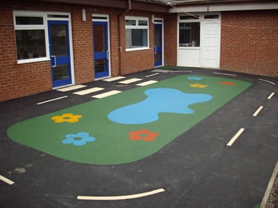 St Veronica's Wetpour Playground Roadway