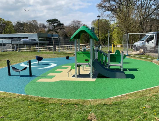 Conwy wetpour playground safety surface